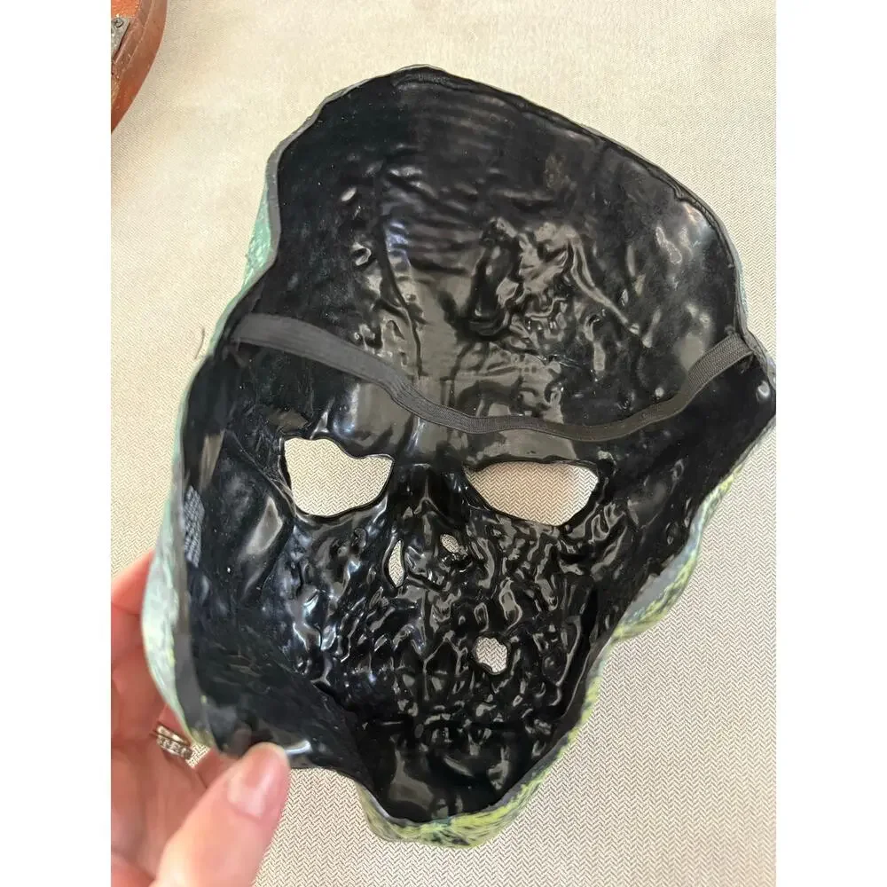 Zombie Skull Mask Green Undead Skeleton Full Face Halloween Horror Costume